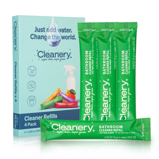 Cleanery Bathroom Cleaner Refills 4 Pack - Tea Tree & Mint