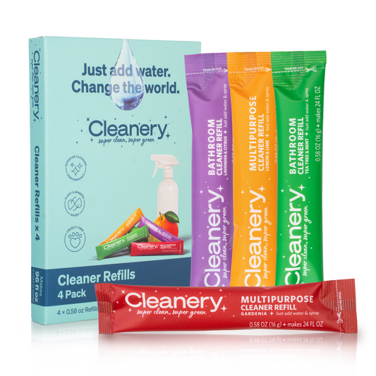 Cleanery Household Cleaner Refills 4 Pack - Multipurpose & Bathroom - USA Partnerships