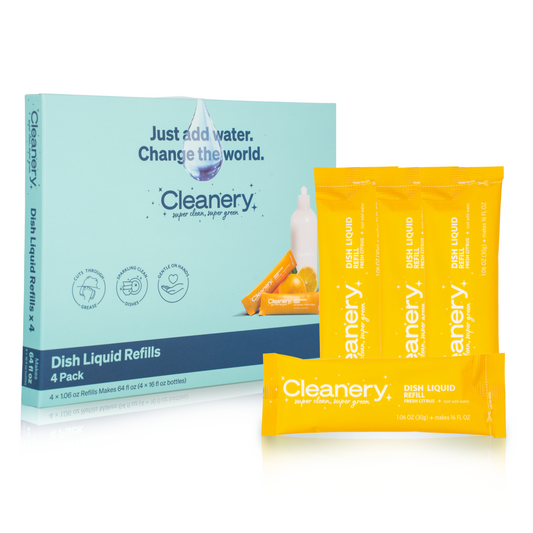 Cleanery Dish Liquid Refills 4 Pack - Fresh Citrus