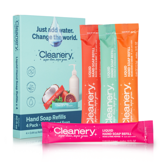 Cleanery Liquid Hand Soap Refills 4 Pack - Variety Pack