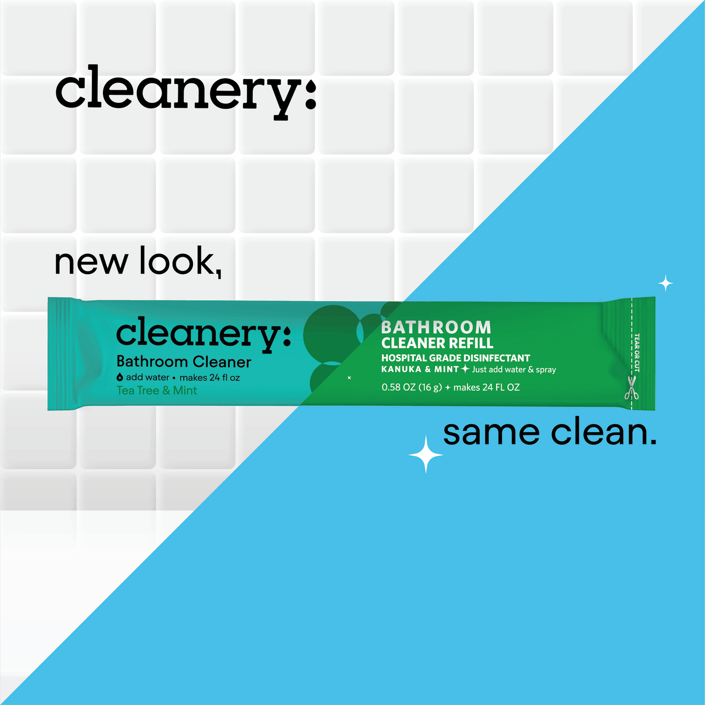Cleanery Bathroom Cleaner Refill - Tea Tree & Mint