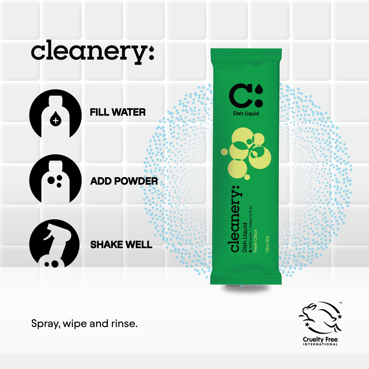 Cleanery Dish Liquid Refill - Fresh Citrus