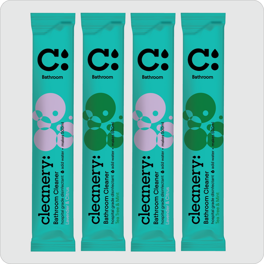 Cleanery Bathroom Cleaner Refill 4 Pack - Kanuka & Mint + Lavender & Citrus