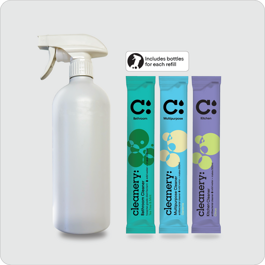 Cleanery 3 Pack Bottle Starter Kit