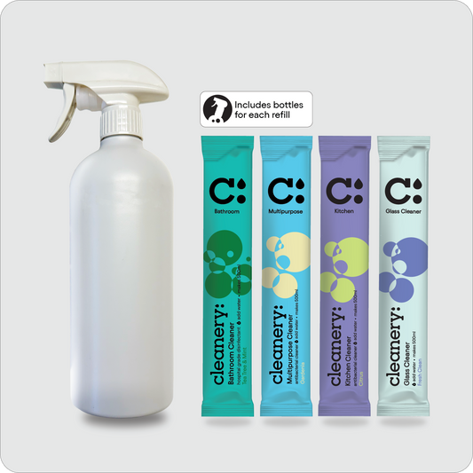 Cleanery 4 Pack Bottle Starter Kit