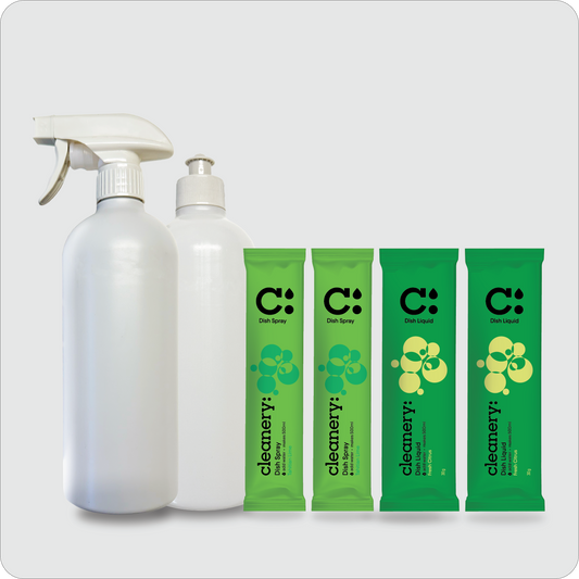 Cleanery Dish Wash Duo Starter Kit - Dish Liquid & Foaming Dish Spray